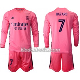 Real Madrid Eden Hazard 7 Barn Bortedraktsett 2020-2021 Langermet (+ Korte bukser)